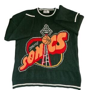 Adam Freak Seattle Supersonics Sonics Sweater Knitted Dark Green Unisex XL
